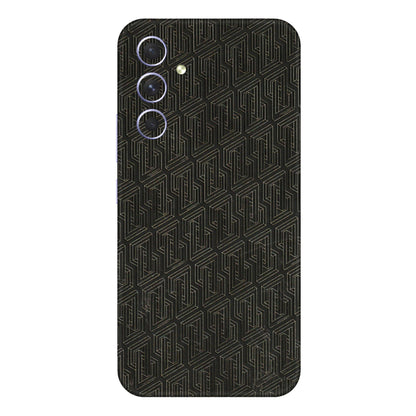 Samsung A/S Series Phone Skins (All Models) - Black Abstract Pattern - 3D Embossed Finish (L-117) Samsung Galaxy A54 (5G)