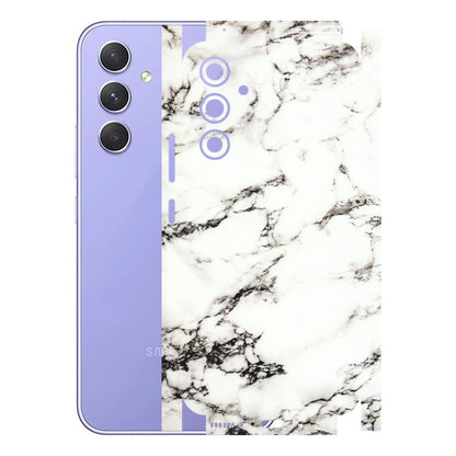 Samsung A/S Series Phone Skins (All Models) - Black and White Marble Texture - 3D Embossed Finish (L-124) Samsung Galaxy A54 (5G)