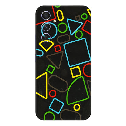 Samsung A/S Series Phone Skins (All Models) - Black Shapes - 3D Embossed Finish (L-131) Samsung Galaxy A54 (5G)