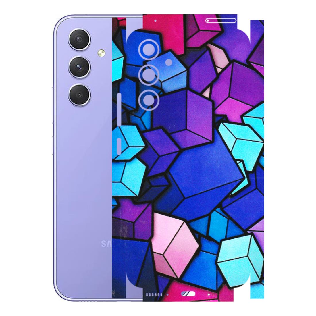 Samsung A/S Series Phone Skins (All Models) - Cube Doodle - 3D Embossed Finish (L-141) Samsung Galaxy A54 (5G)