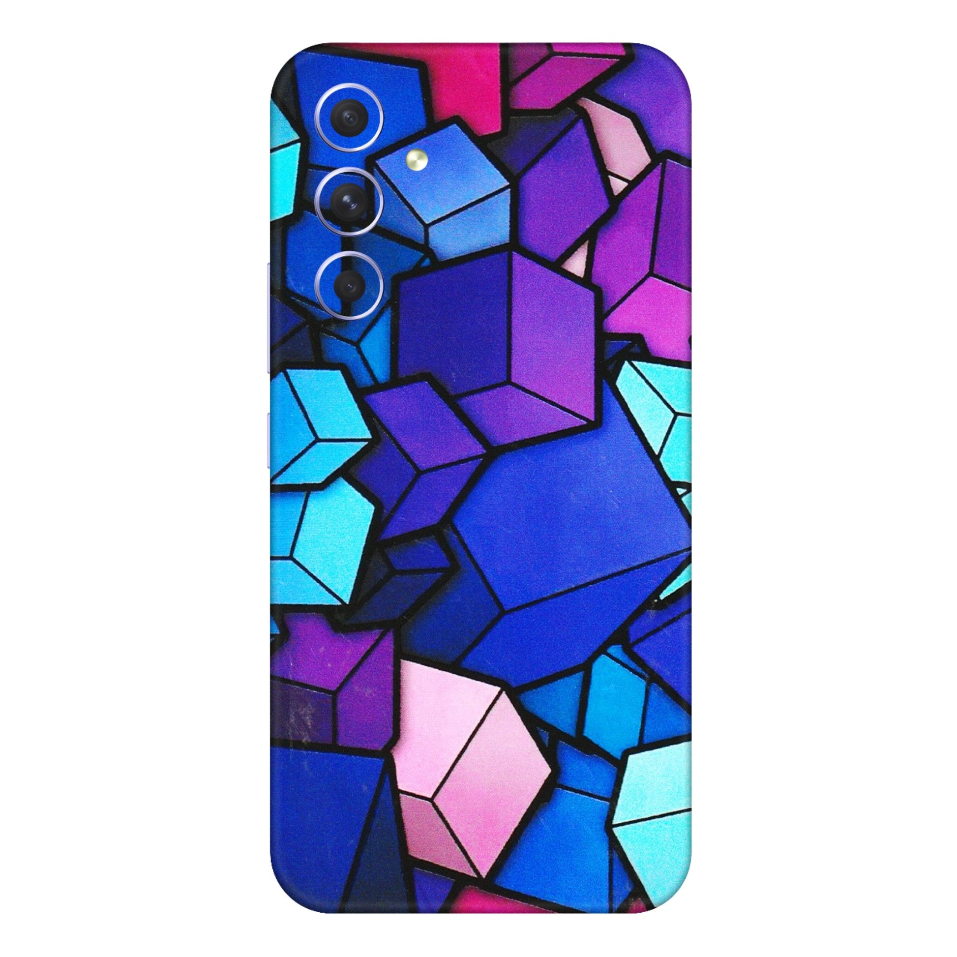 Samsung A/S Series Phone Skins (All Models) - Cube Doodle - 3D Embossed Finish (L-141) Samsung Galaxy A54 (5G)