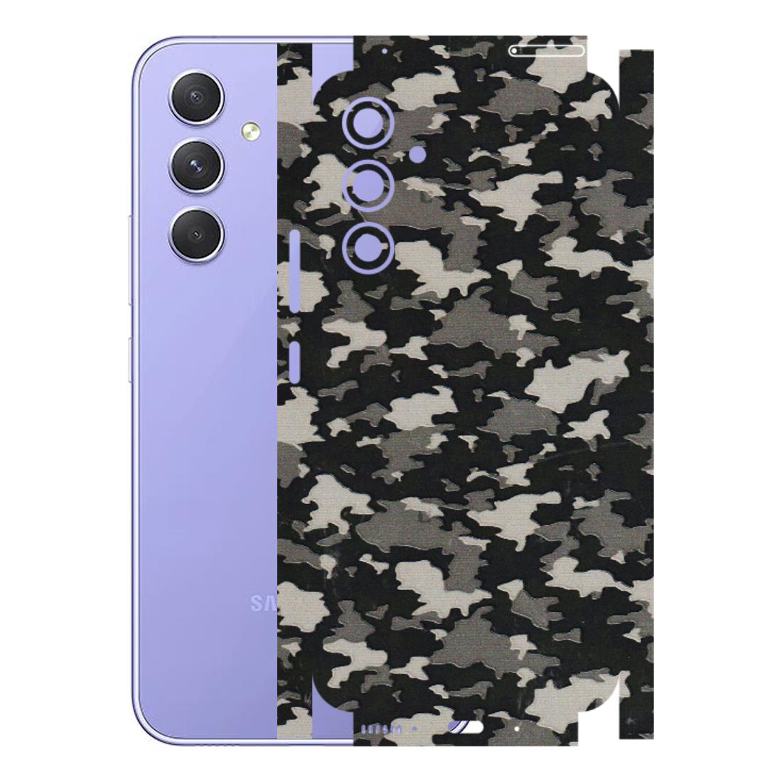 Samsung A/S Series Phone Skins (All Models) - Black/Grey Camoflaunge - 3D Embossed Finish (L-142) Samsung Galaxy A54 (5G)