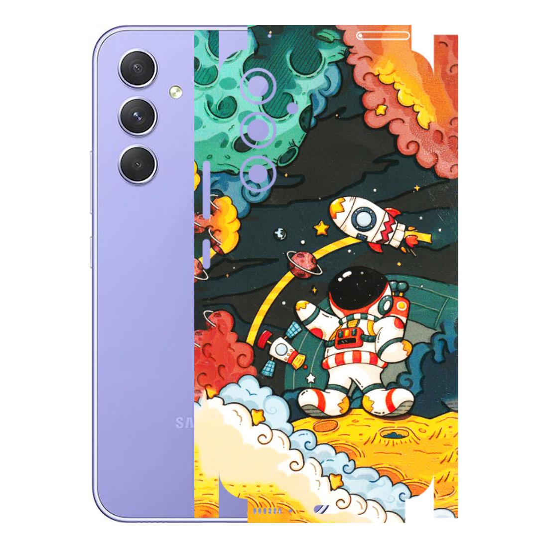Samsung A/S Series Phone Skins (All Models) - Astronauts & Spaceship - 3D Embossed Finish (L-145) Samsung Galaxy A54 (5G)