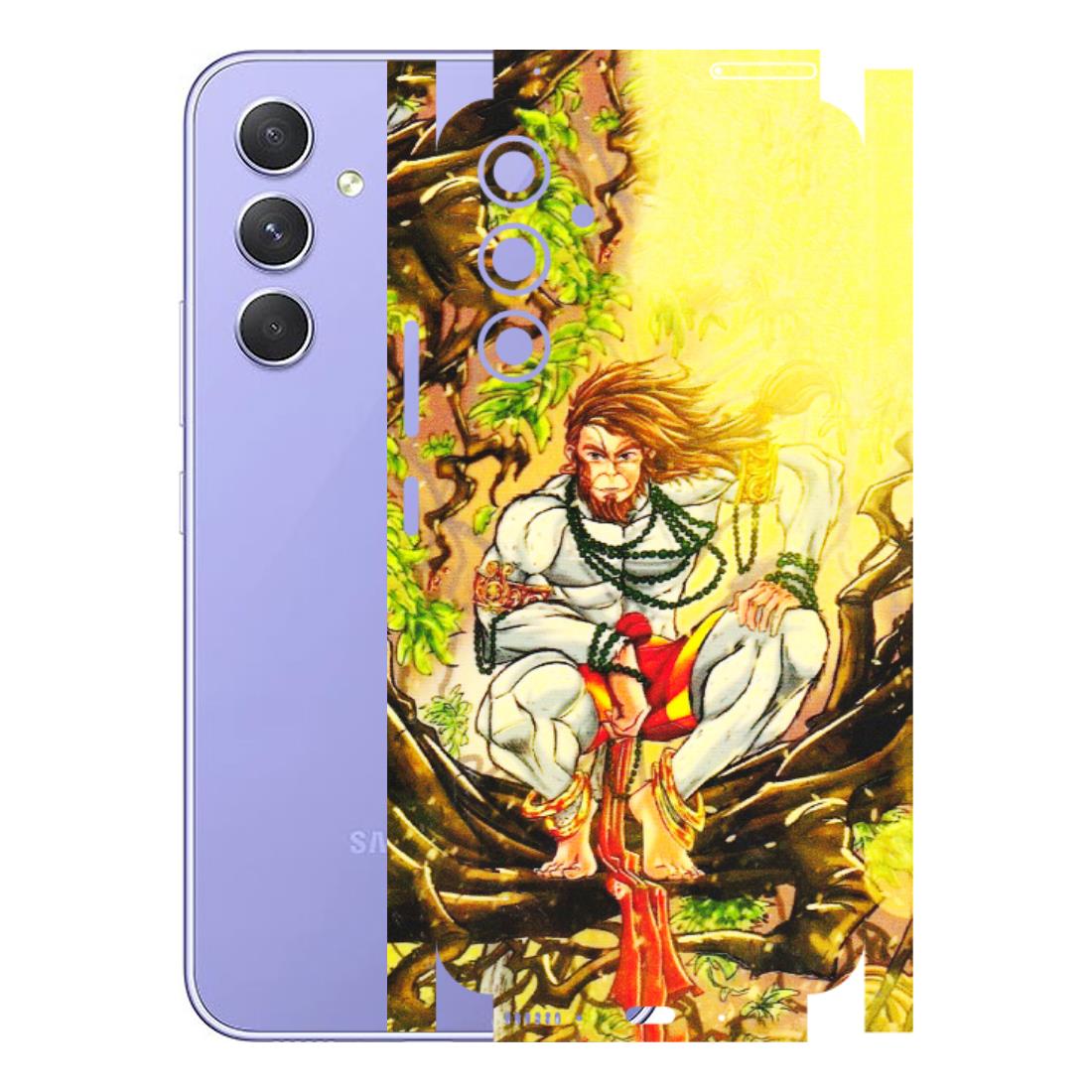 Samsung A/S Series Phone Skins (All Models) - Lord Hanuman - 3D Embossed Finish (L-152) Samsung Galaxy A54 (5G)