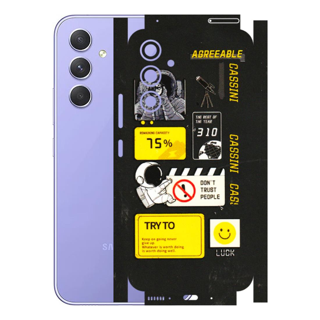 Samsung A/S Series Phone Skins (All Models) - Black Cassini - 3D Embossed Finish (L-161) Samsung Galaxy A54 (5G)