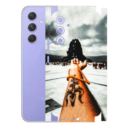 Samsung A/S Series Phone Skins (All Models) - Jai Adiyogi Mahakaal - 3D Embossed Finish (L-164) Samsung Galaxy A54 (5G)