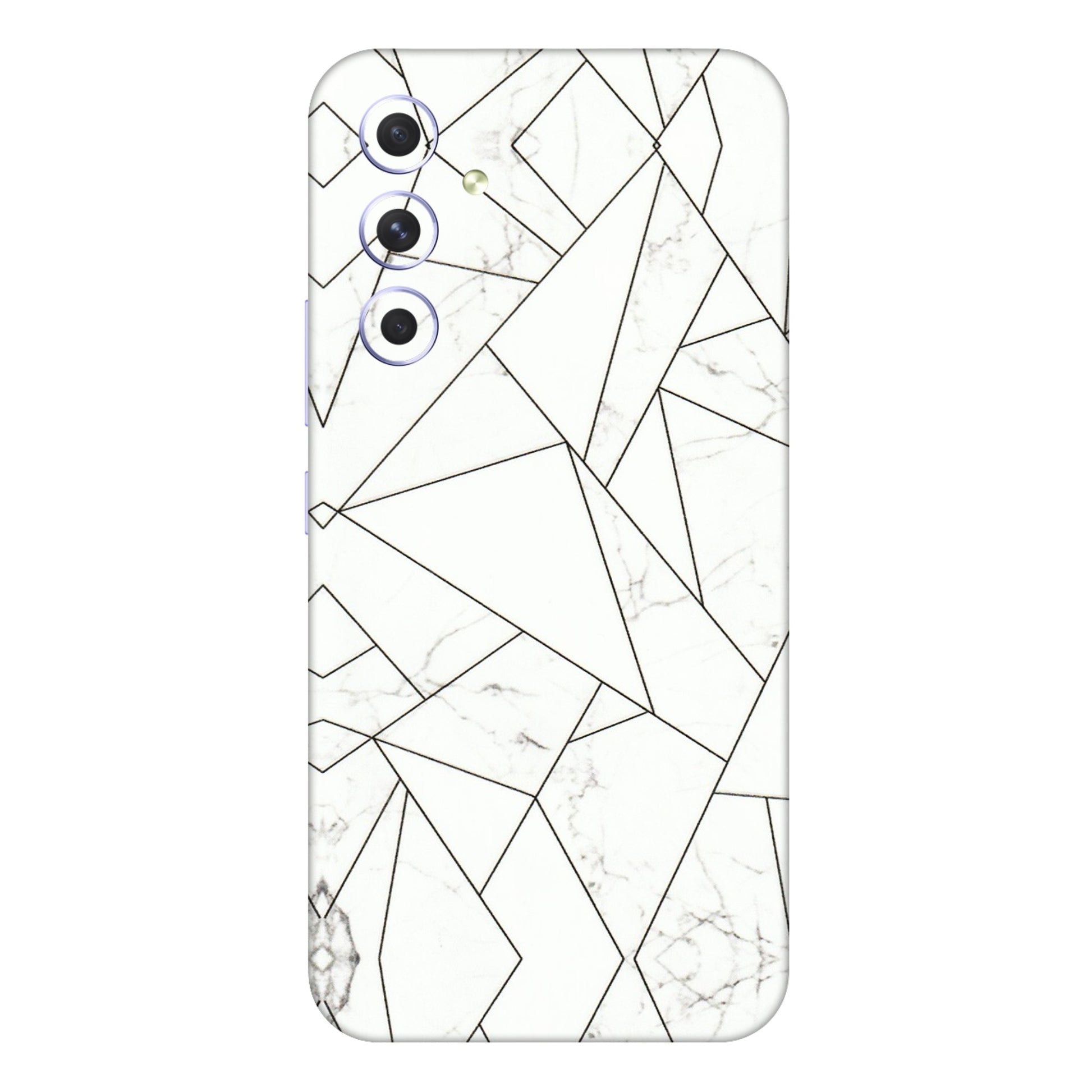 Samsung A/S Series Phone Skins (All Models) - Luxury White Marble Effect - 3D Embossed Finish (L-168) Samsung Galaxy A54 (5G)