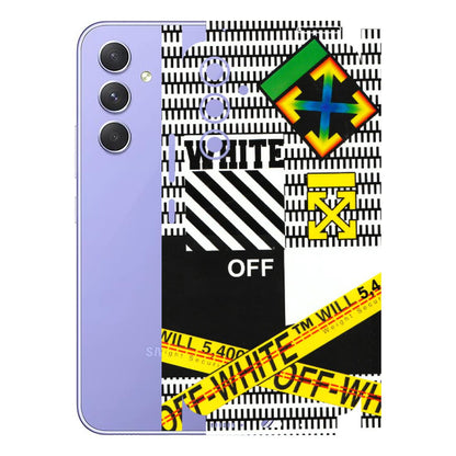 Samsung A/S Series Phone Skins (All Models) - White Off Abstract - 3D Embossed Finish (L-172) Samsung Galaxy A54 (5G)
