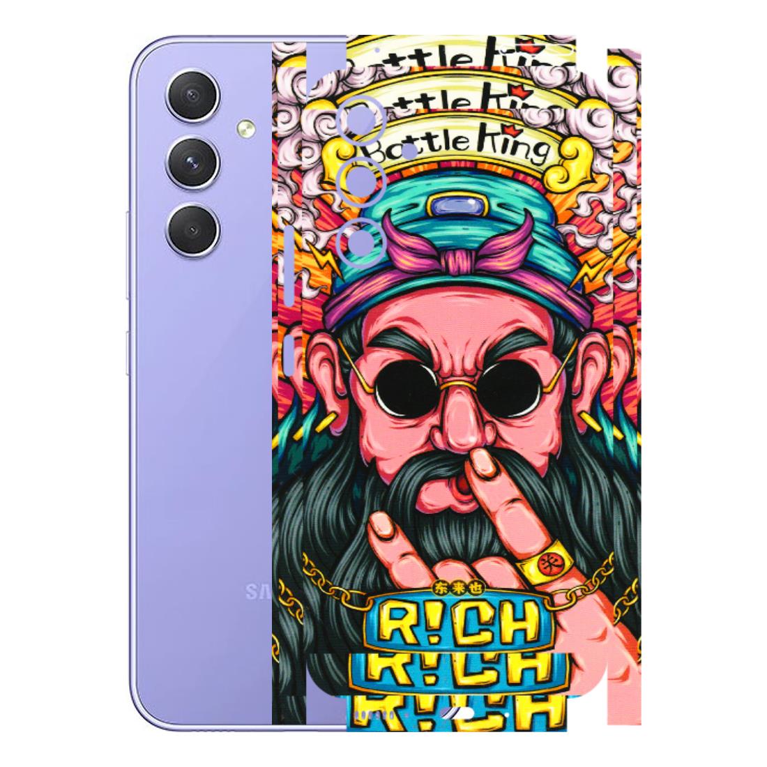 Samsung A/S Series Phone Skins (All Models) - Battle King Dude Face - 3D Embossed Finish (L-178) Samsung Galaxy A54 (5G)