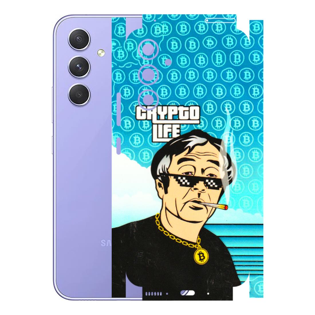 Samsung A/S Series Phone Skins (All Models) - Crypto Thug Life - 3D Embossed Finish (L-179) Samsung Galaxy A54 (5G)