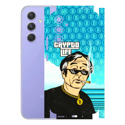 Samsung A/S Series Phone Skins (All Models) - Crypto Thug Life - 3D Embossed Finish (L-179) Samsung Galaxy A54 (5G)