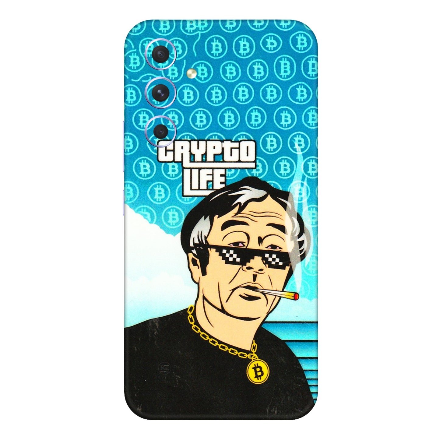 Samsung A/S Series Phone Skins (All Models) - Crypto Thug Life - 3D Embossed Finish (L-179) Samsung Galaxy A54 (5G)