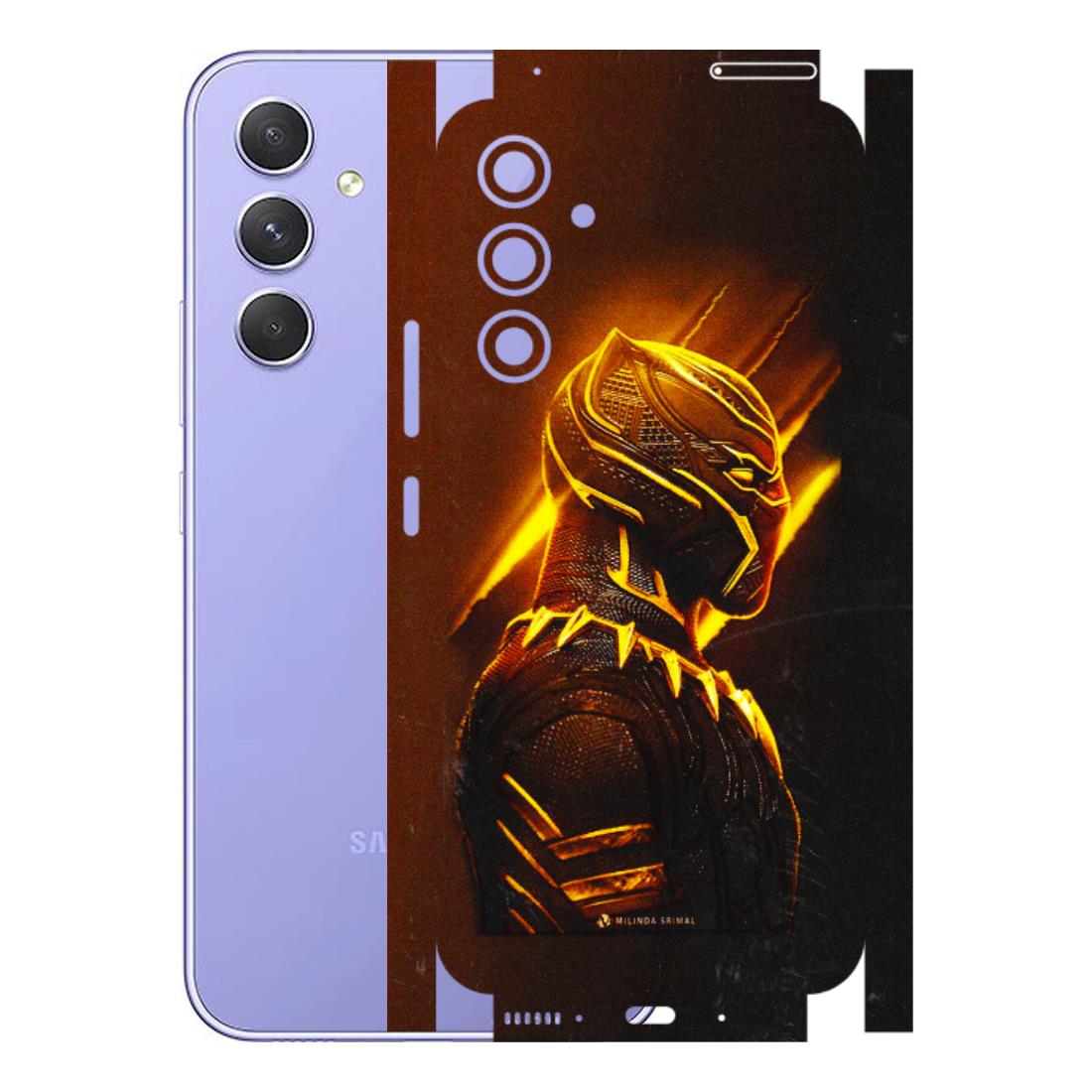 Samsung A/S Series Phone Skins (All Models) - Gold Black Panther - 3D Embossed Finish (L-181) Samsung Galaxy A54 (5G)