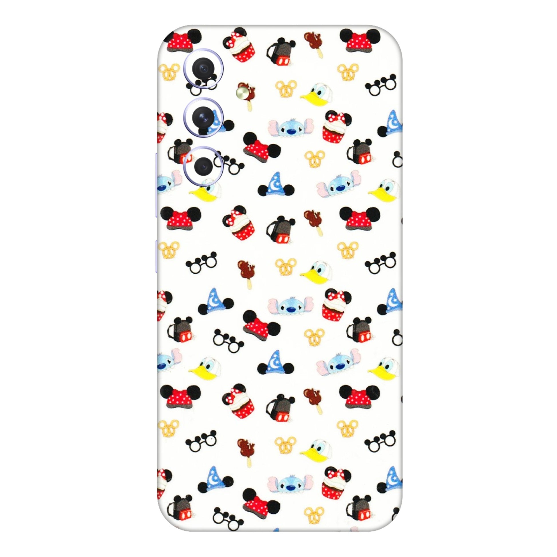 Samsung A/S Series Phone Skins (All Models) - Minnie Mouse & Donald Doodles s - 3D Embossed Finish (L-194) Samsung Galaxy A54 (5G)
