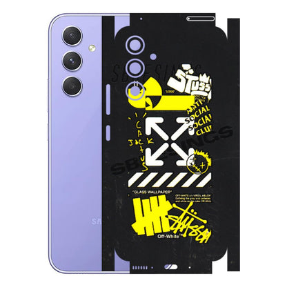 Samsung A/S Series Phone Skins (All Models) - Anti Social Graffiti - 3D Embossed Finish (L-198) Samsung Galaxy A54 (5G)