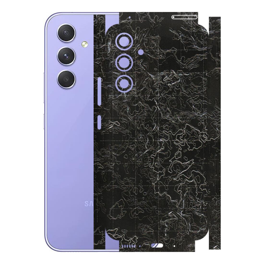 Samsung A/S Series Phone Skins (All Models) - Black map Texture - 3D Embossed Finish (L-201) Samsung Galaxy A54 (5G)