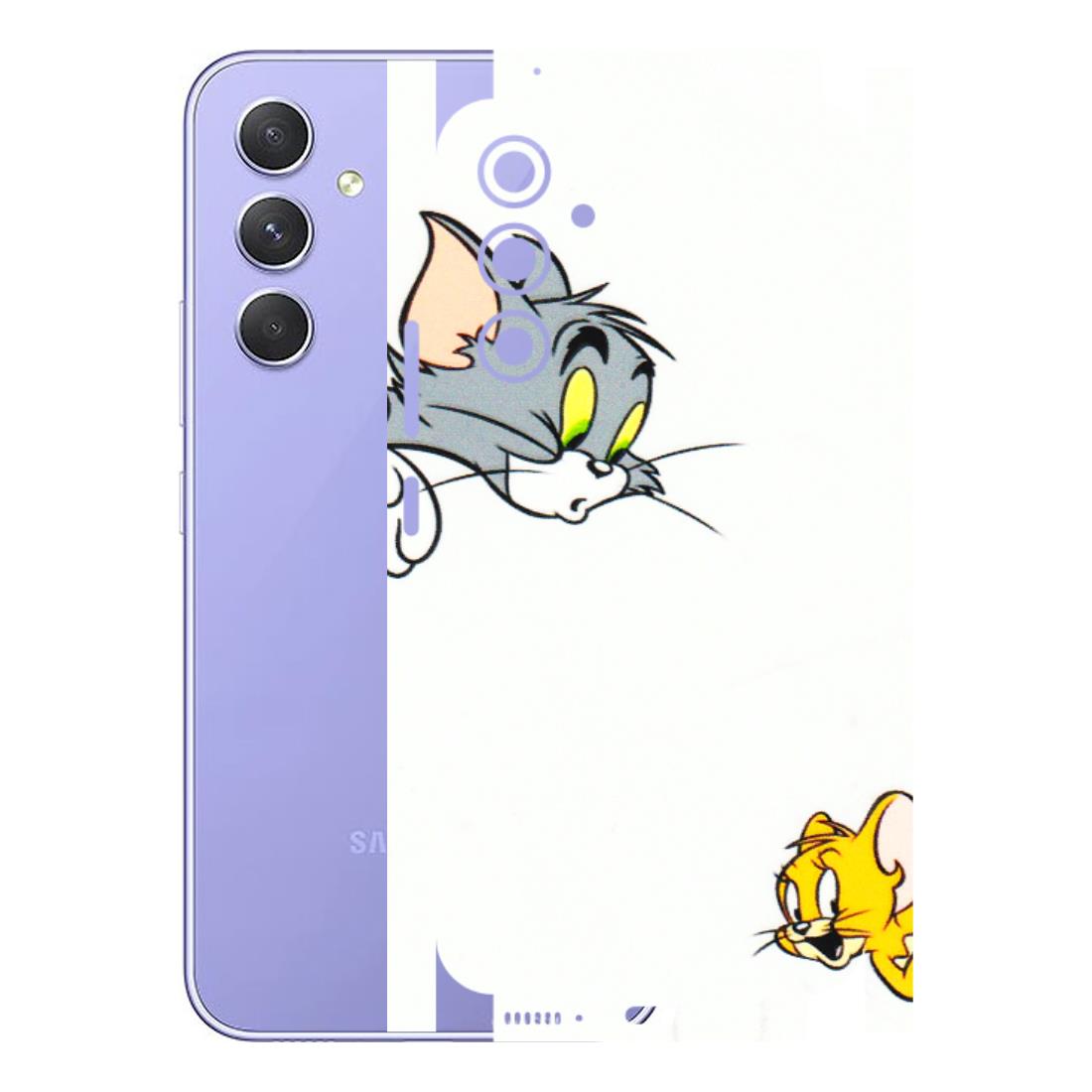 Samsung A/S Series Phone Skins (All Models) - Cute Tom And Jerry - 3D Embossed Finish (L-220) Samsung Galaxy A54 (5G)
