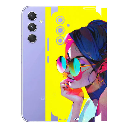 Samsung A/S Series Phone Skins (All Models) - Bold Stylish Girl - 3D Embossed Finish (L-222) Samsung Galaxy A54 (5G)