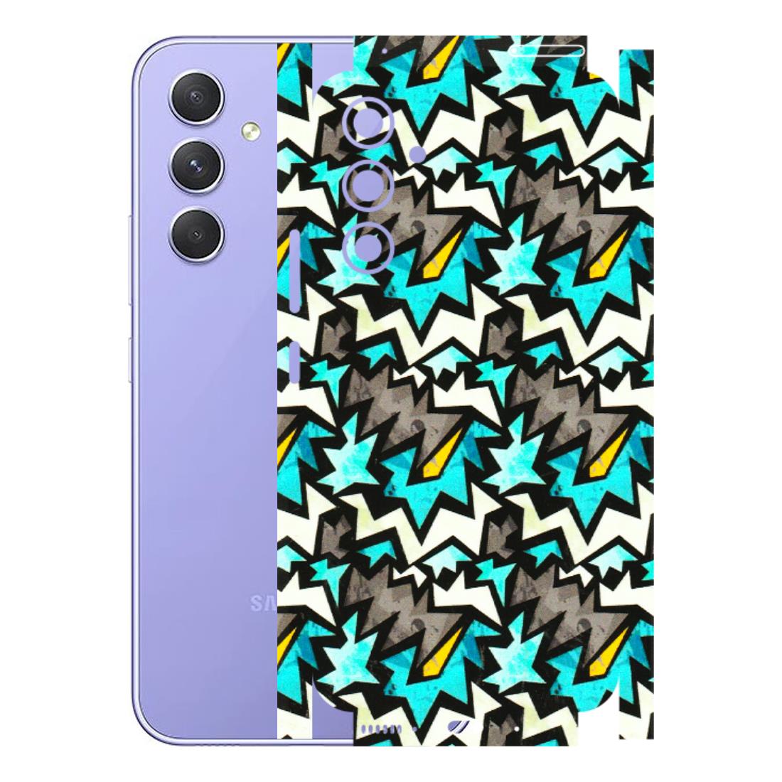 Samsung A/S Series Phone Skins (All Models) - Funky Zig Zag - 3D Embossed Finish (L-223) Samsung Galaxy A54 (5G)