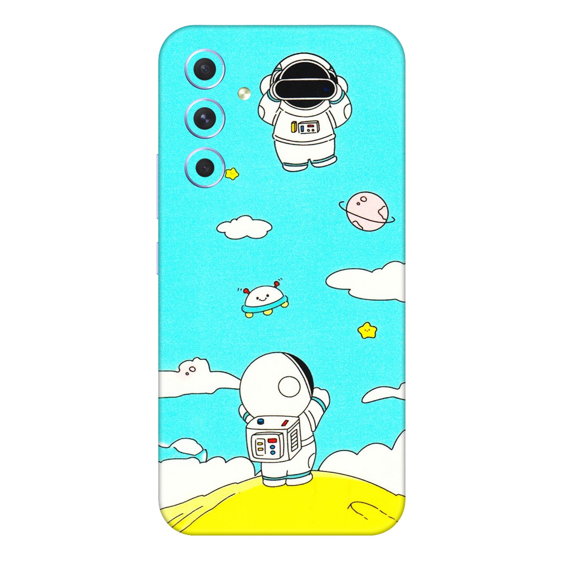 Samsung A/S Series Phone Skins (All Models) - Blue Skies Astro Float - 3D Embossed Finish (L-230) Samsung Galaxy A54 (5G)