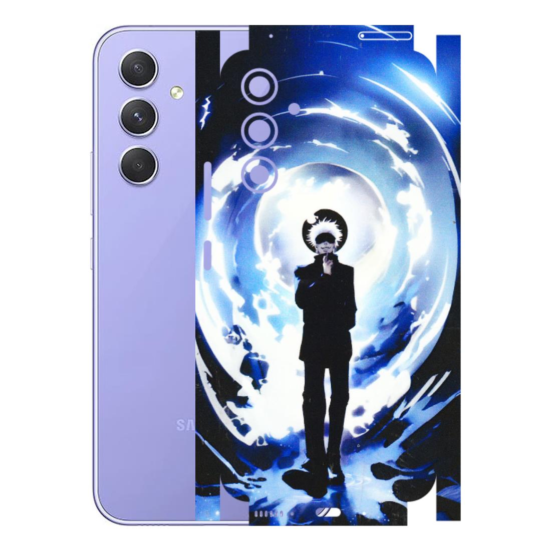Samsung A/S Series Phone Skins (All Models) - Satoru Gojo Dark Blue - 3D Embossed Finish (L-235) Samsung Galaxy A54 (5G)