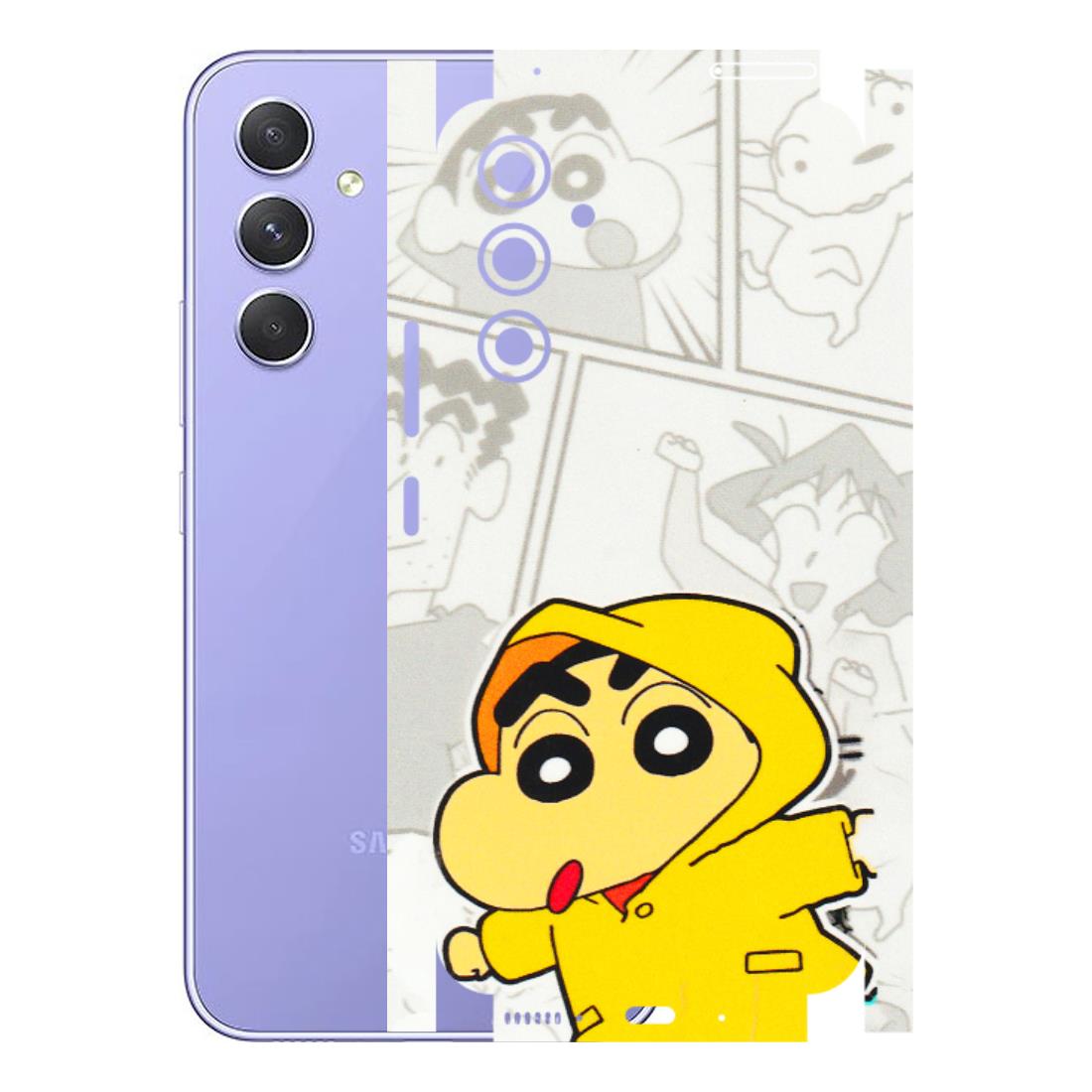 Samsung A/S Series Phone Skins (All Models) - Yellow Shinchan Comic - 3D Embossed Finish (L-246) Samsung Galaxy A54 (5G)