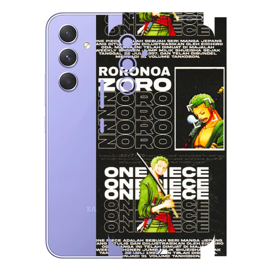 Samsung A/S Series Phone Skins (All Models) - One Piece Zoro - 3D Embossed Finish (L-250) Samsung Galaxy A54 (5G)