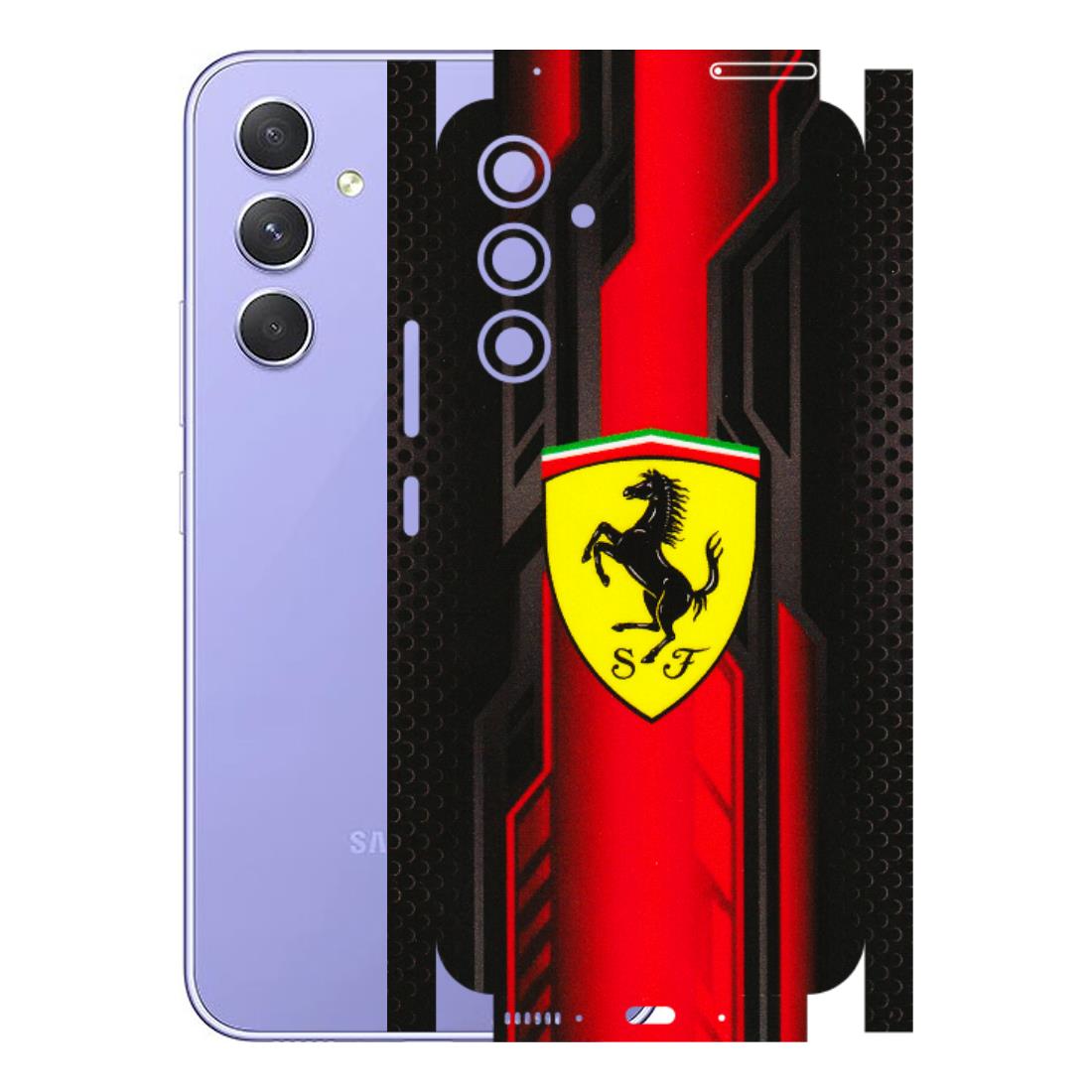 Samsung A/S Series Phone Skins (All Models) - Black Ferrari Logo - 3D Embossed Finish (L-253) Samsung Galaxy A54 (5G)