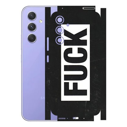 Samsung A/S Series Phone Skins (All Models) - The F Word - 3D Embossed Finish (L-255) Samsung Galaxy A54 (5G)