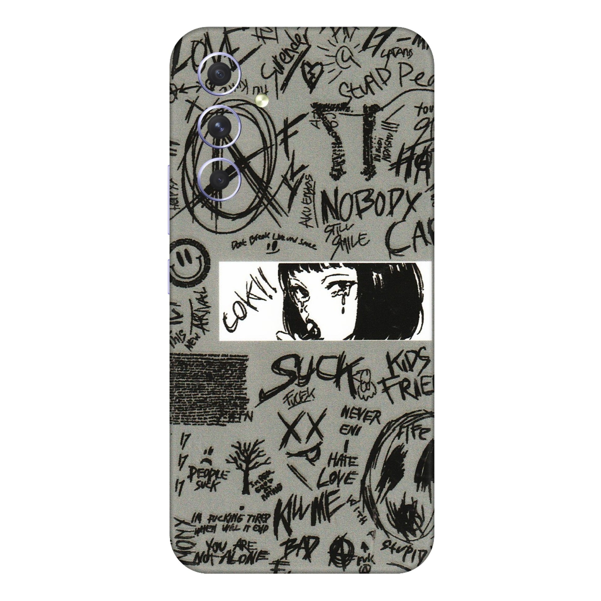 Samsung A/S Series Phone Skins (All Models) - Never Have Love Anime - 3D Embossed Finish (L-260) Samsung Galaxy A54 (5G)