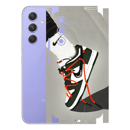 Samsung A/S Series Phone Skins (All Models) - New Grey Sneaker - 3D Embossed Finish (L-261) Samsung Galaxy A54 (5G)