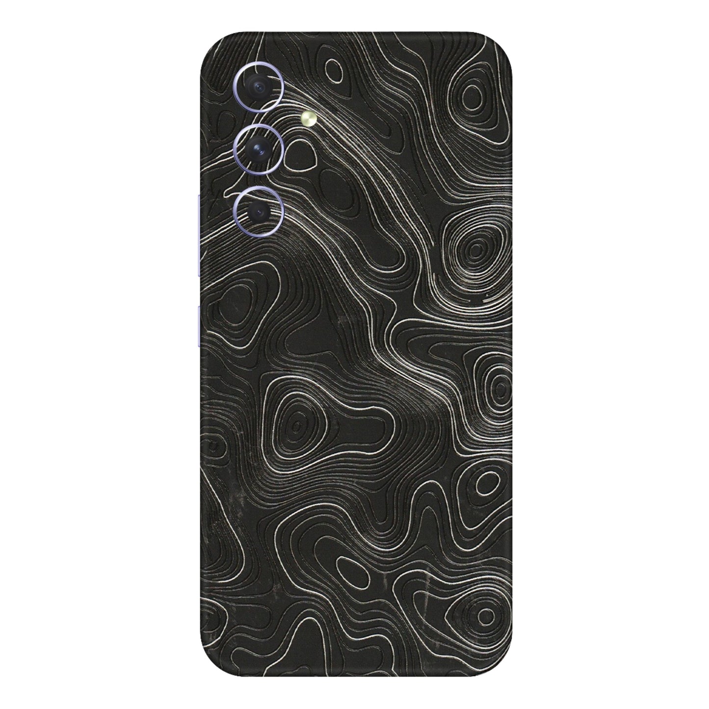 Samsung A/S Series Phone Skins (All Models) - Abstract White Line Map - 3D Embossed Finish (L-269) Samsung Galaxy A54 (5G)