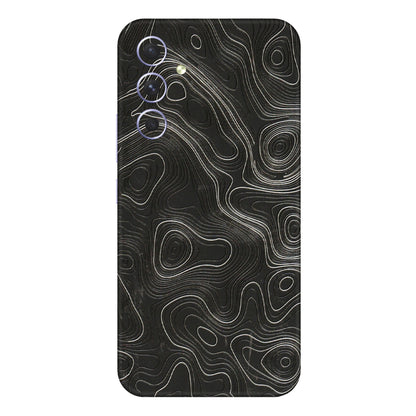 Samsung A/S Series Phone Skins (All Models) - Abstract White Line Map - 3D Embossed Finish (L-269) Samsung Galaxy A54 (5G)