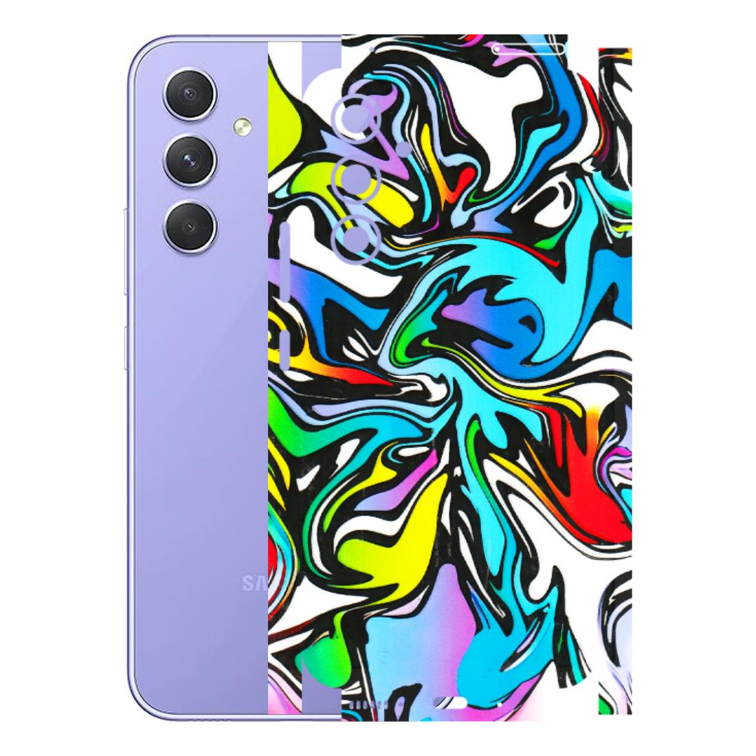 Samsung A/S Series Phone Skins (All Models) - Abstract Colour Paints - 3D Embossed Finish (L-271) Samsung Galaxy A54 (5G)