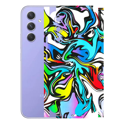 Samsung A/S Series Phone Skins (All Models) - Abstract Colour Paints - 3D Embossed Finish (L-271) Samsung Galaxy A54 (5G)