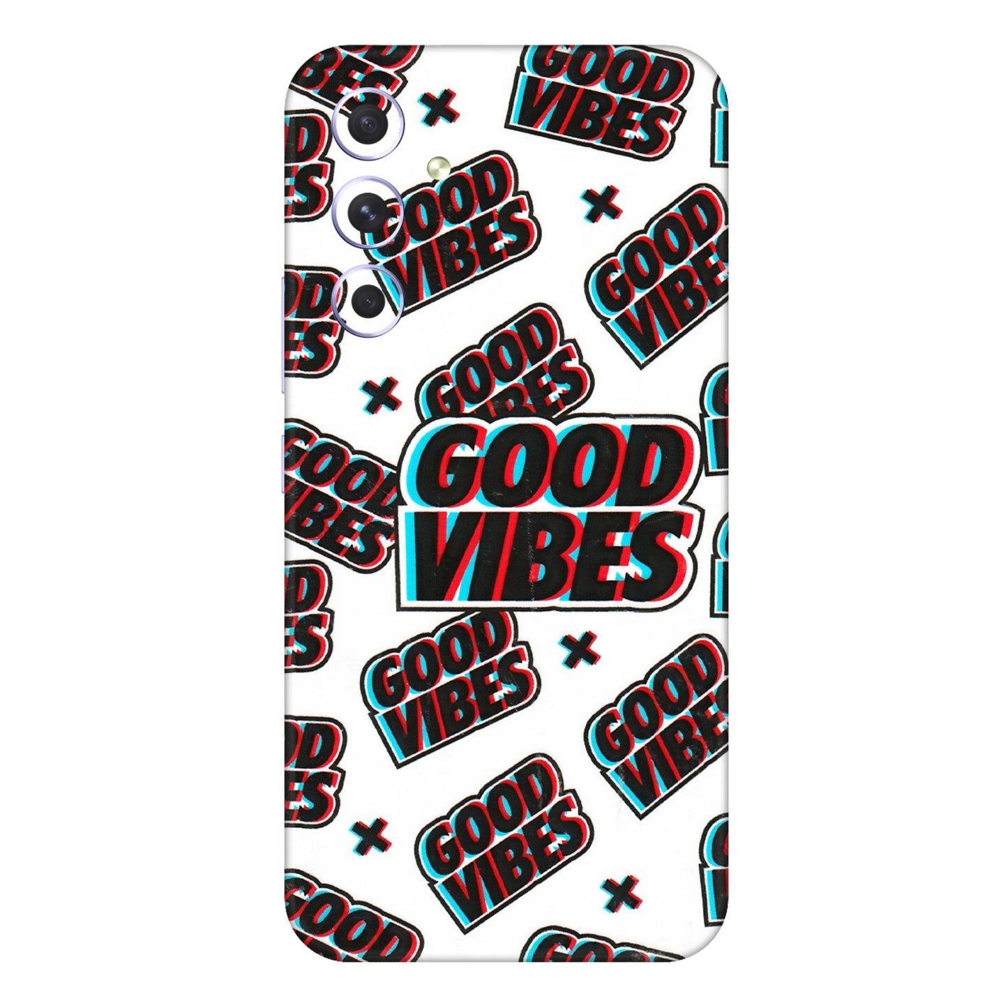 Samsung A/S Series Phone Skins (All Models) - Good Vibes - 3D Embossed Finish (L-282) Samsung Galaxy A54 (5G)