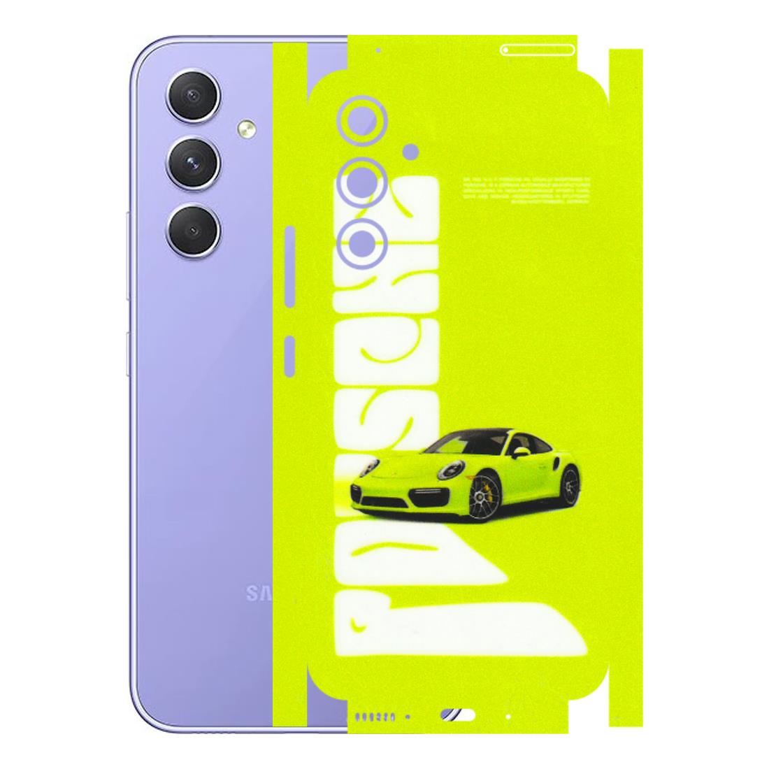 Samsung A/S Series Phone Skins (All Models) - Lime Green Porche - 3D Embossed Finish (L-30) Samsung Galaxy A54 (5G)