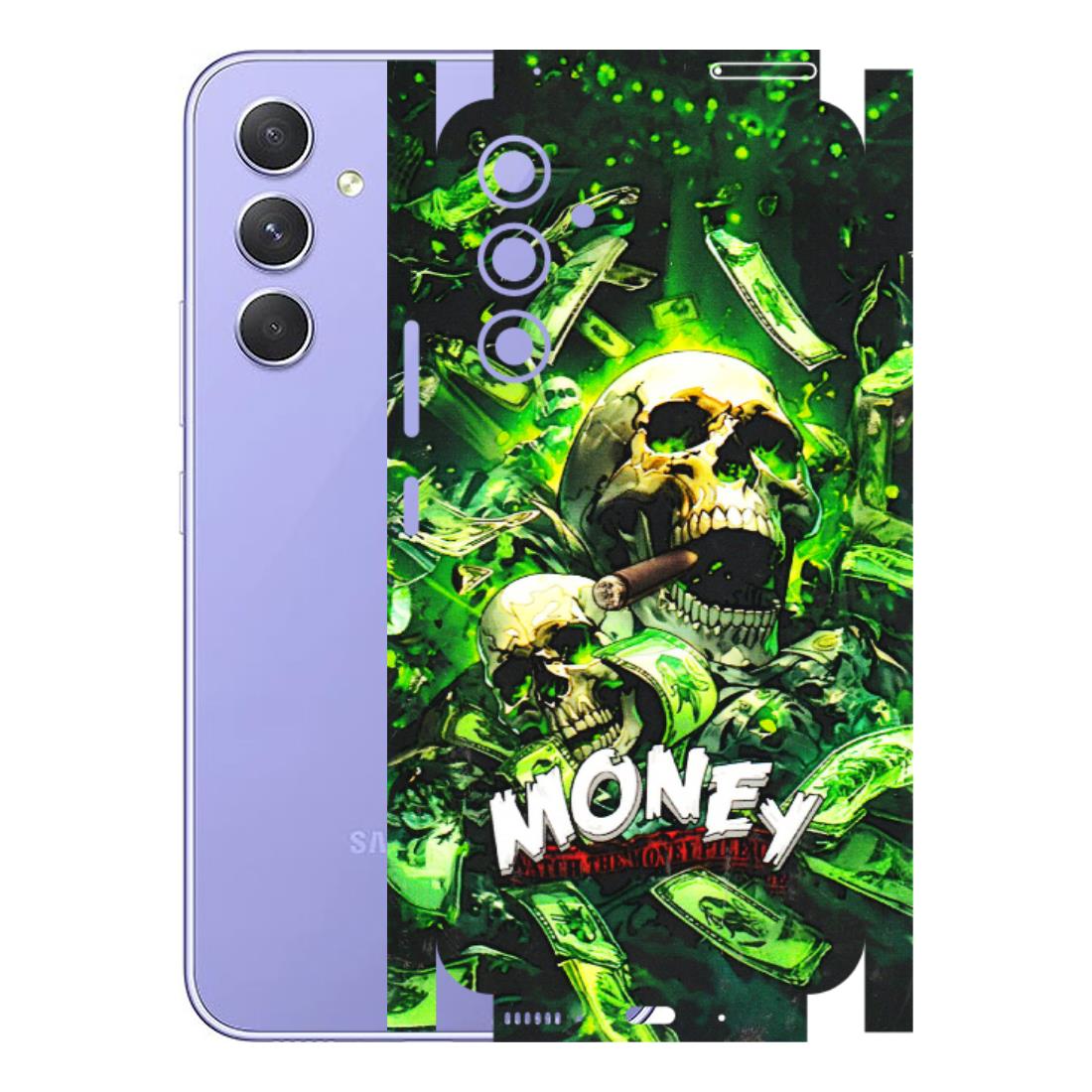 Samsung A/S Series Phone Skins (All Models) - Skull Money - 3D Embossed Finish (L-303) Samsung Galaxy A54 (5G)