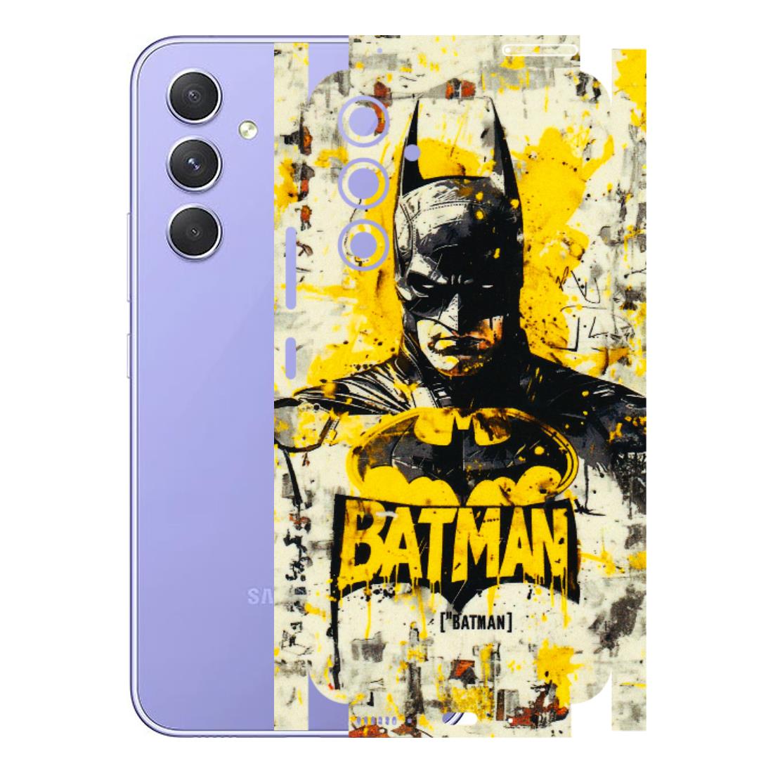 Samsung A/S Series Phone Skins (All Models) - Batman Yellow BT - 3D Embossed Finish (L-304) Samsung Galaxy A54 (5G)