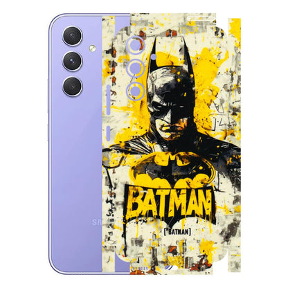 Samsung A/S Series Phone Skins (All Models) - Batman Yellow BT - 3D Embossed Finish (L-304) Samsung Galaxy A54 (5G)