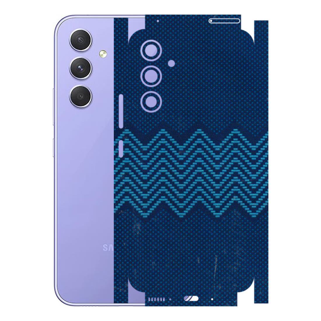 Samsung A/S Series Phone Skins (All Models) - Blue Sober Waves - 3D Embossed Finish (L-306) Samsung Galaxy A54 (5G)