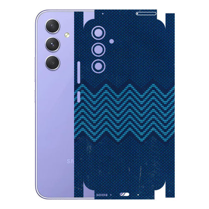 Samsung A/S Series Phone Skins (All Models) - Blue Sober Waves - 3D Embossed Finish (L-306) Samsung Galaxy A54 (5G)