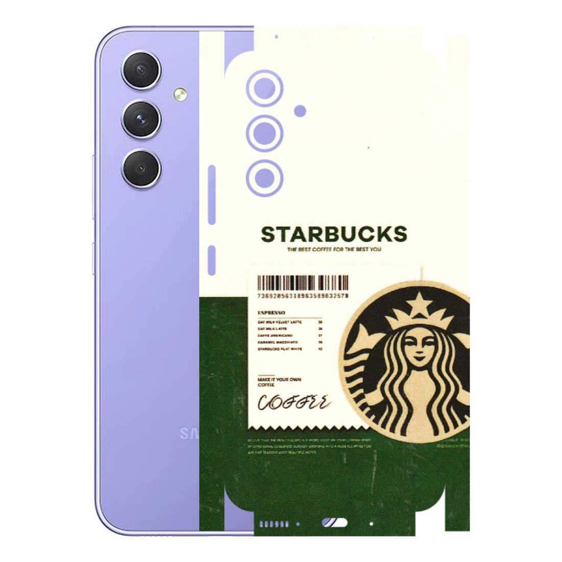 Samsung A/S Series Phone Skins (All Models) - Starbucks Barcode - 3D Embossed Finish (L-308) Samsung Galaxy A54 (5G)