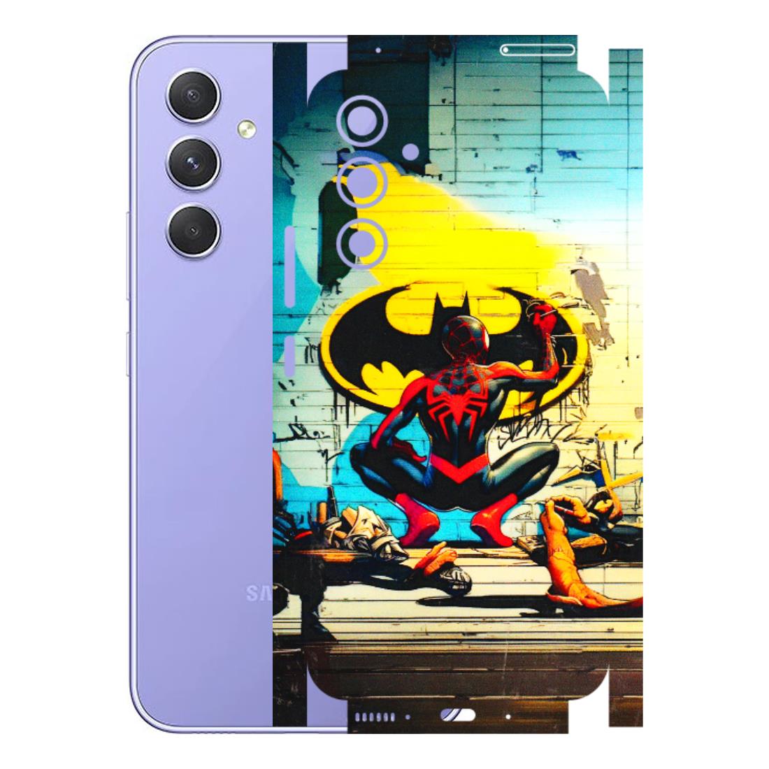 Samsung A/S Series Phone Skins (All Models) - New Spiderman Bat Logo - 3D Embossed Finish (L-309) Samsung Galaxy A54 (5G)