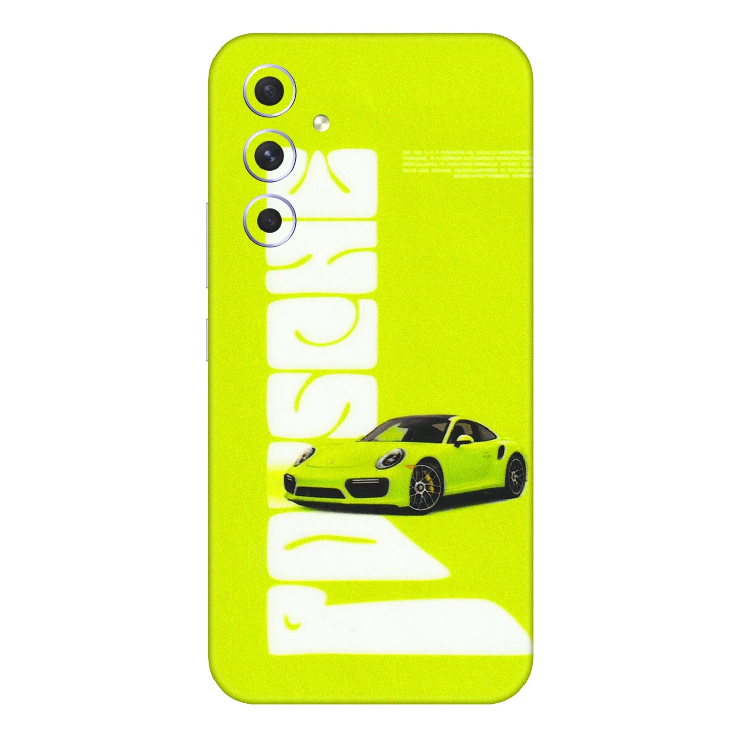 Samsung A/S Series Phone Skins (All Models) - Lime Green Porche - 3D Embossed Finish (L-30) Samsung Galaxy A54 (5G)