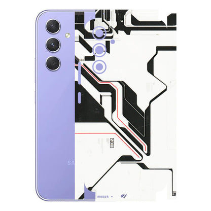 Samsung A/S Series Phone Skins (All Models) - White Techy Logo - 3D Embossed Finish (L-312) Samsung Galaxy A54 (5G)