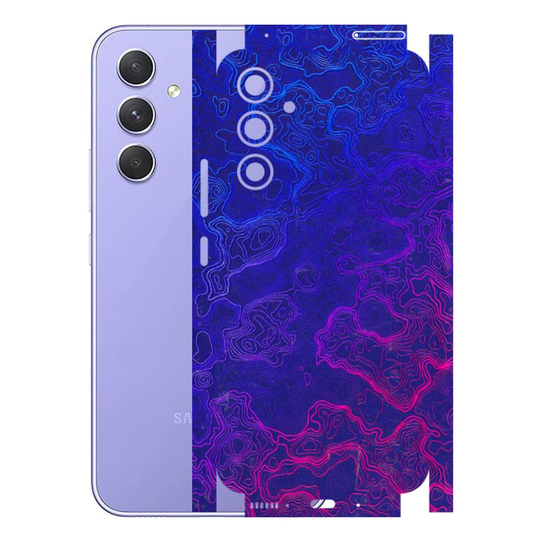 Samsung A/S Series Phone Skins (All Models) - Purple Ripples Swirl - 3D Embossed Finish (L-314) Samsung Galaxy A54 (5G)