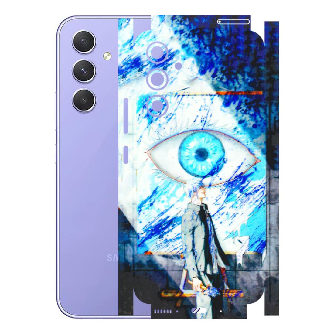 Samsung A/S Series Phone Skins (All Models) - Anime Sea Blue Eye - 3D Embossed Finish (L-318) Samsung Galaxy A54 (5G)