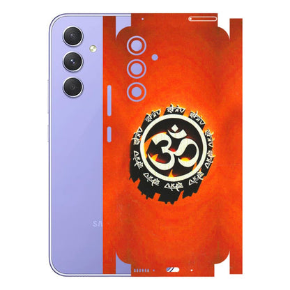Samsung A/S Series Phone Skins (All Models) - Aum Shiv Orange - 3D Embossed Finish (L-32) Samsung Galaxy A54 (5G)