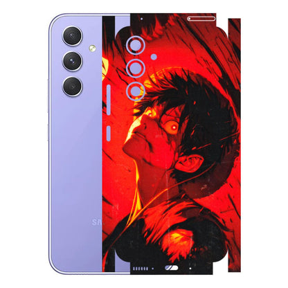 Samsung A/S Series Phone Skins (All Models) - D.Luffy Power Up One Piece Anime - 3D Embossed Finish (L-326) Samsung Galaxy A54 (5G)